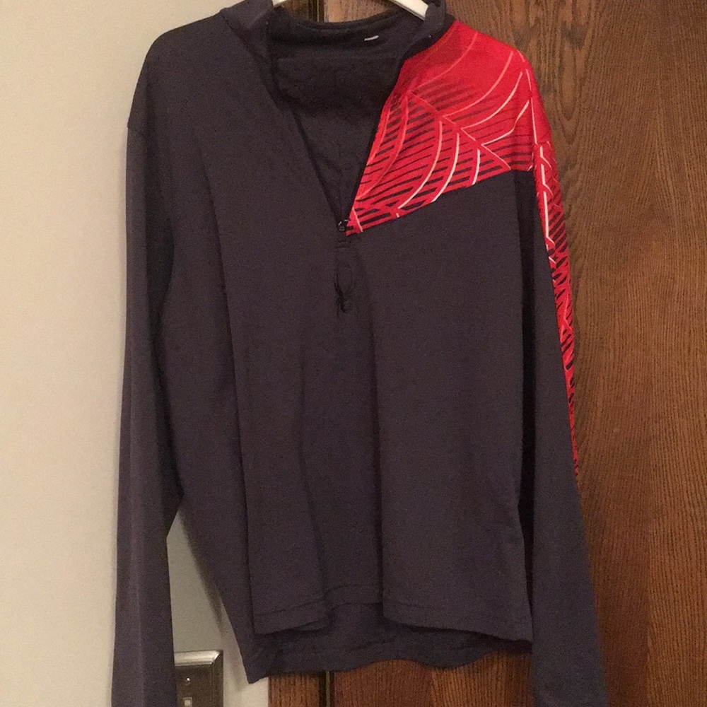 Gray Spyder light warmup, wind jacket. Size medium